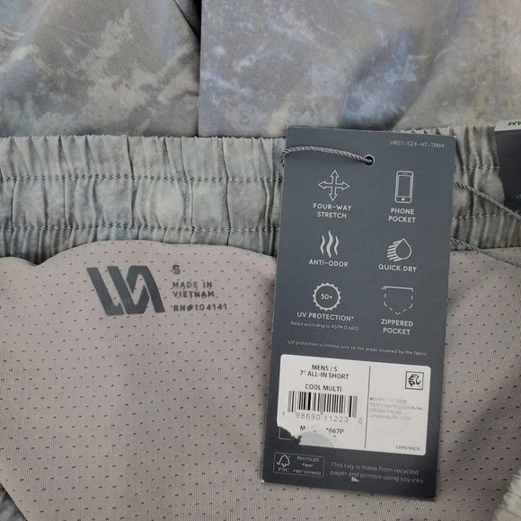 VRST All‎ In Lined Training Short Boxer Brief Liner Quick Dry Cool Multi Small - Picture 5 of 9